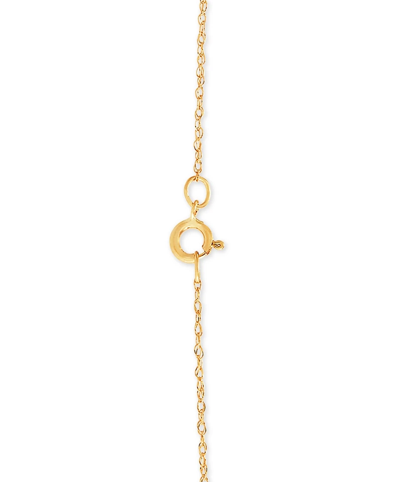 Jade (19mm) & Diamond Accent Heart 18" Pendant Necklace in 10k Gold