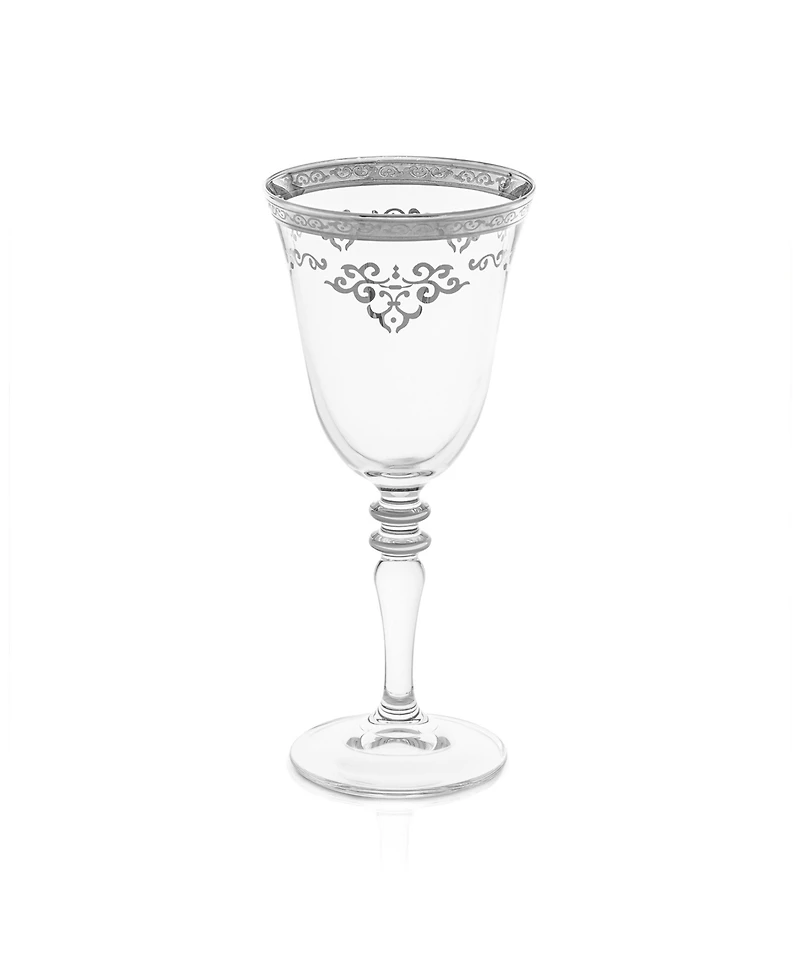Classic Touch Set of 6 Water Glasses with Rich Design