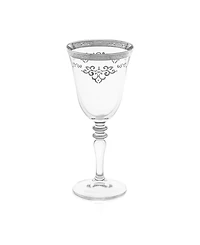 Classic Touch Set of 6 Water Glasses with Rich Design