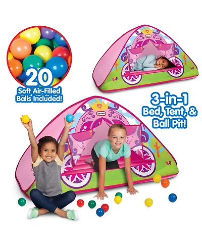 Little Tikes Enchanted Princess Carriage 3-In-1 Bed, Tent, Ball Pit