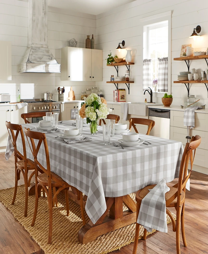 Elrene Farmhouse Living Buffalo Check Tablecloth, 60" x 120"