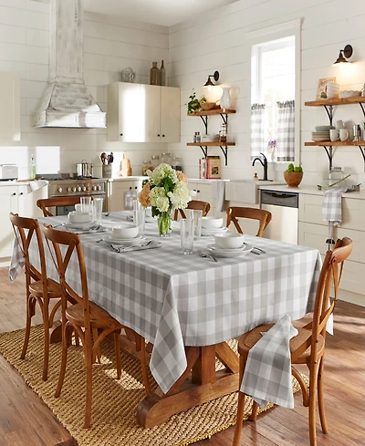 Elrene Farmhouse Living Buffalo Check Tablecloth, 60" x 120"