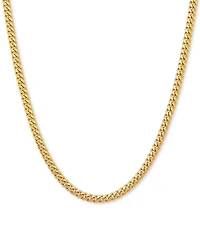 Curb Link 18" Chain Necklace in Sterling Silver or 18k Gold-Plated Over Sterling Silver