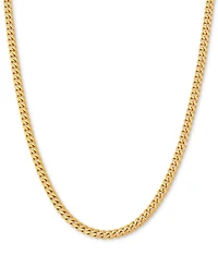 Cuban Link 22" Chain Necklace Sterling Silver or 18k Gold-Plated Over