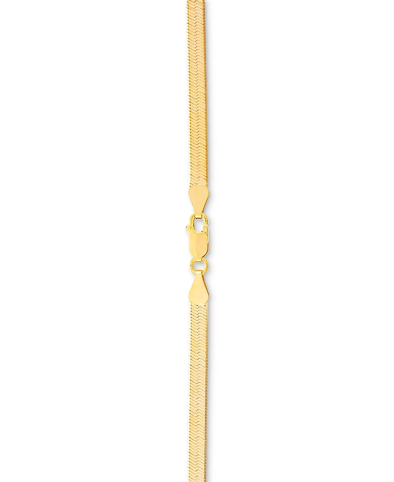 Herringbone 18" Chain Necklace (4.5mm) in 18k Gold-Plated Sterling Silver