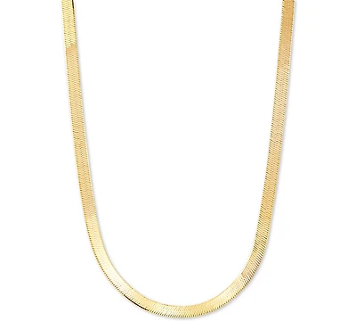 Herringbone Link 20" Chain Necklace (4.5mm) in 18k Gold-Plated Sterling Silver