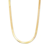 Herringbone Link 20" Chain Necklace (4.5mm) in 18k Gold-Plated Sterling Silver
