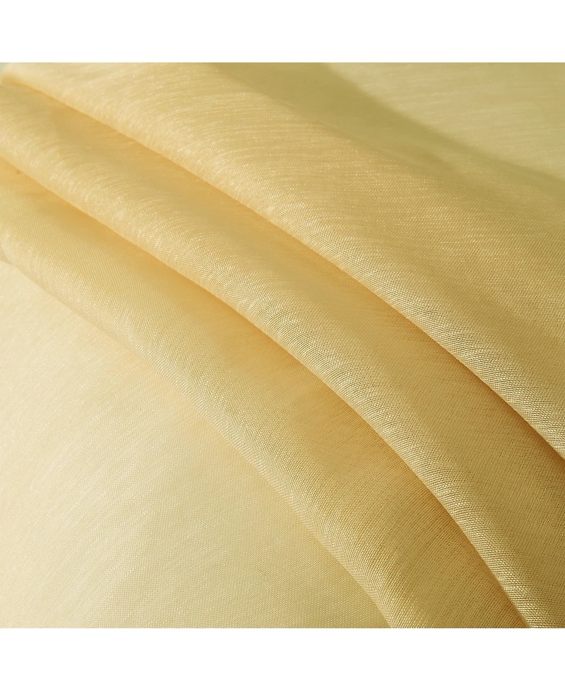 Dainty Home Malibu Linen Look Sheer Grommet Window Panel, 110" x 84"