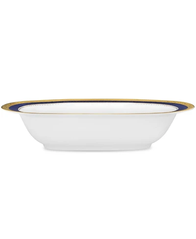 Noritake Odessa Cobalt Gold Oval Vegetable Bowl, 24 Oz.