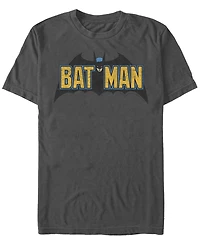Fifth Sun Dc Men's Batman Classic Text Bat Logo Short Sleeve T-Shirt
