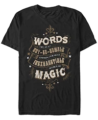 Fifth Sun Harry Potter Men's Dumbledore Words Are Magic Quote Short Sleeve T-Shirt