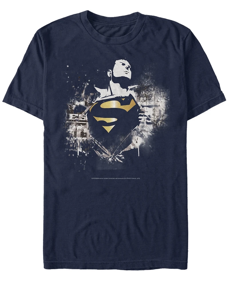 Fifth Sun Dc Men's Superman Golden Chest Logo Short Sleeve T-Shirt