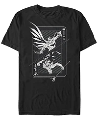 Fifth Sun Dc Men's Batman and Joker Playing Card Short Sleeve T-Shirt