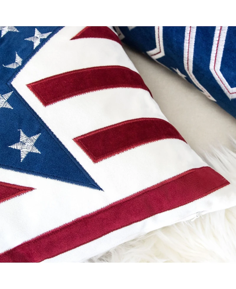 Homey Cozy Sienna Independence Day Decorative Pillow, 20" x 20"