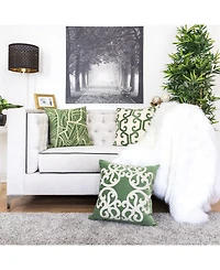 Homey Cozy Shierly Applique Embroidery Decorative Pillow, 20" x 20"