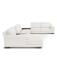 Closeout! Darrium 5-Pc. Leather Chaise Sectional with Corner Table & Console, Created for Macy's