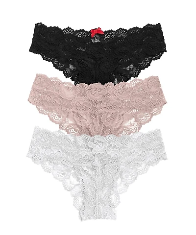 Women's Goddess Low Rise Super Soft Cheeky Chikini Bikini 3 Pack