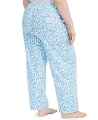 Hue Womens Plus Sleepwell Printed Knit pajama pant made with Temperature Regulating Technology