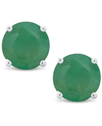 Emerald (1 ct. t.w.) Stud Earrings 14K White Gold or Yellow