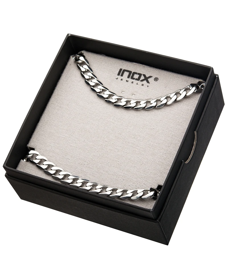 Inox Curb Chain 8" Bracelet and 22" Necklace Set