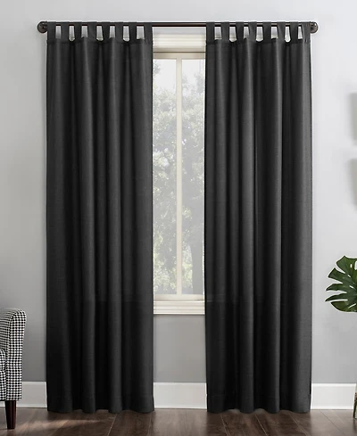 Clifford Heathered Texture Semi-Sheer Tab Top Curtain Panel