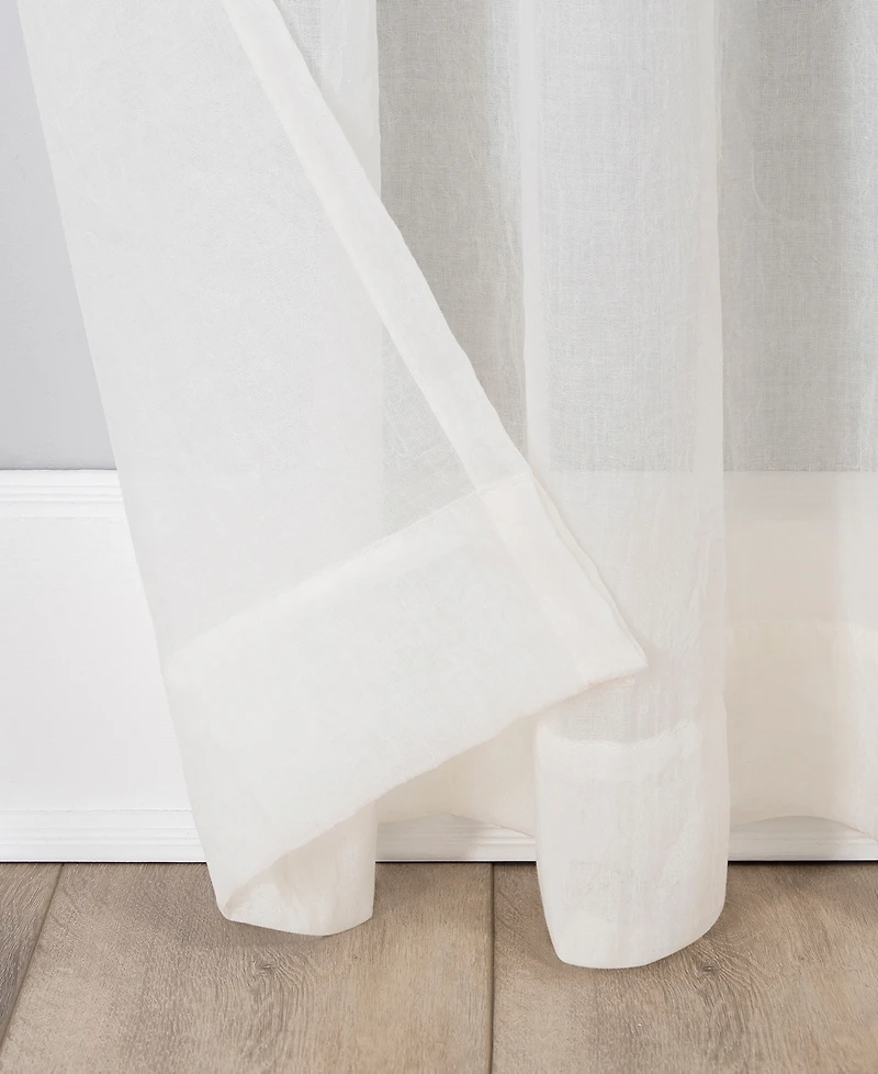 Silvia Crushed Texture Semi-Sheer Rod Pocket Curtain Panel