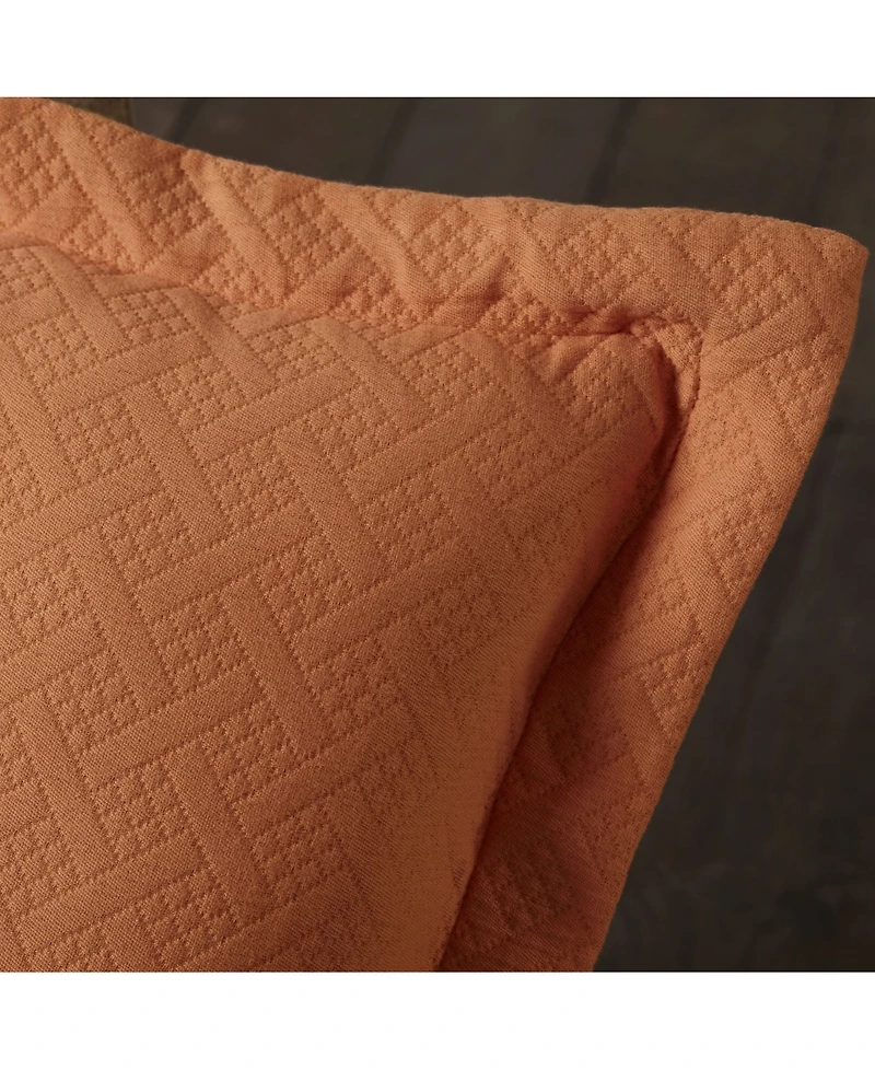 Superior 100% Cotton Basketweave Matelasse All-Season -piece Coverlet Set