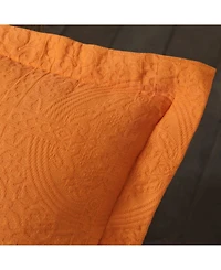 Superior 100% Cotton Fleur De Lis Medallion All-Season 2-Piece Coverlet Set, Twin