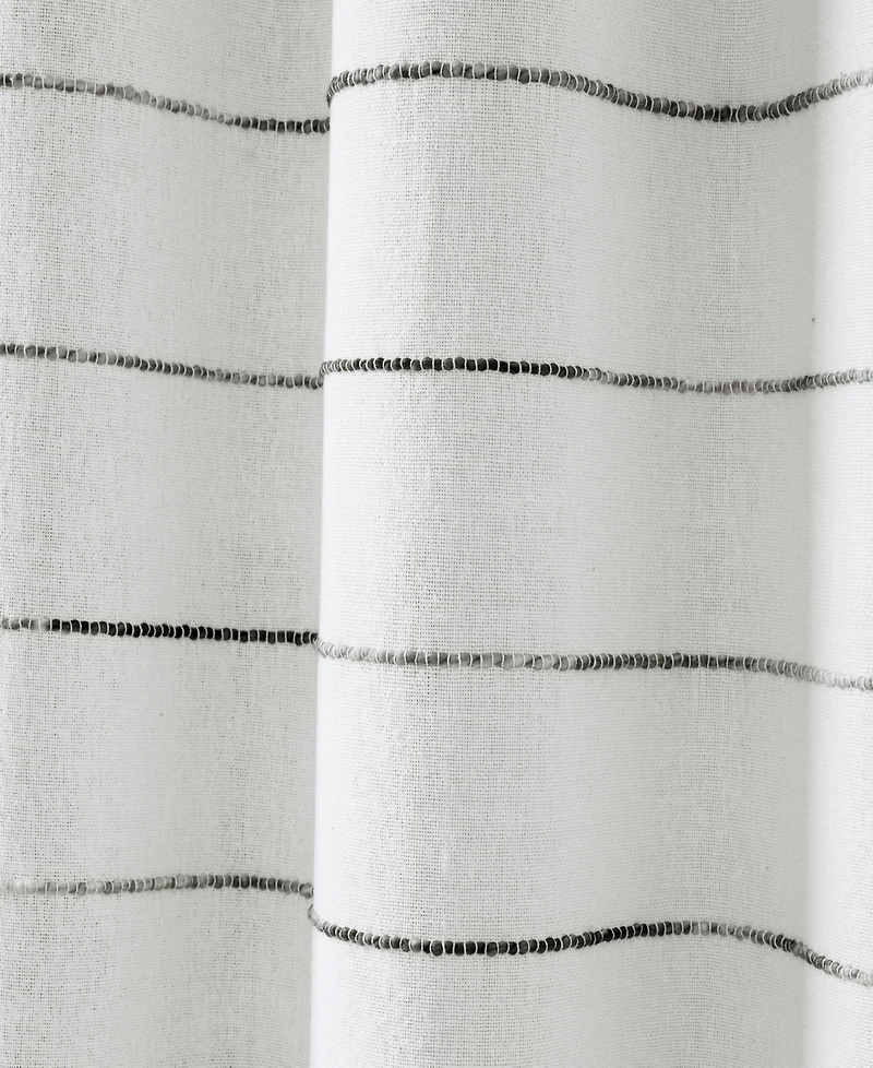Lush Decor Ombre Stripe Yarn Dyed Cotton Shower Curtain, 72" x