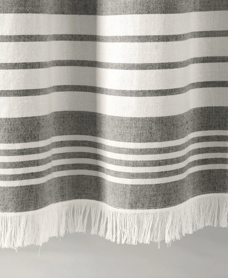 Lush Decor Nantucket Yarn Dyed Cotton Shower Curtain, 72" x