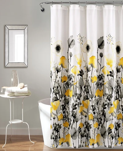 Lush Decor Zuri Flora Shower Curtain, 72" x 72"
