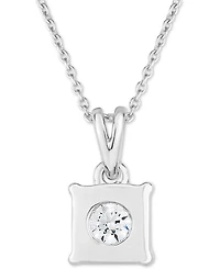 TruMiracle Diamond Princess 18" Pendant Necklace (1/2 ct. t.w.) 14k White, Yellow, or Rose Gold