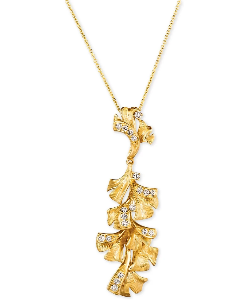 Le Vian Nude Diamond Floral 18" Pendant Necklace (1/3 ct. t.w.) in 14k Gold