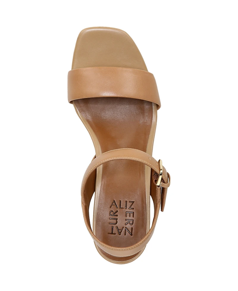 Naturalizer Women's Rose Block Heel Open Square Toe Platform Sandals