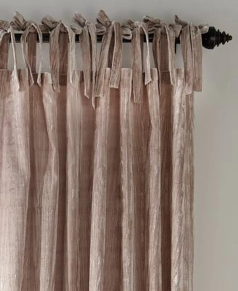 Elrene Home Fashions Korena Tie Top Crushed Velvet Window Curtain