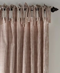 Elrene Home Fashions Korena Tie Top Crushed Velvet Window Curtain