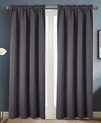Rt Designers Collection Polyester Twilight Blackout Rod Pocket Curtain Panel