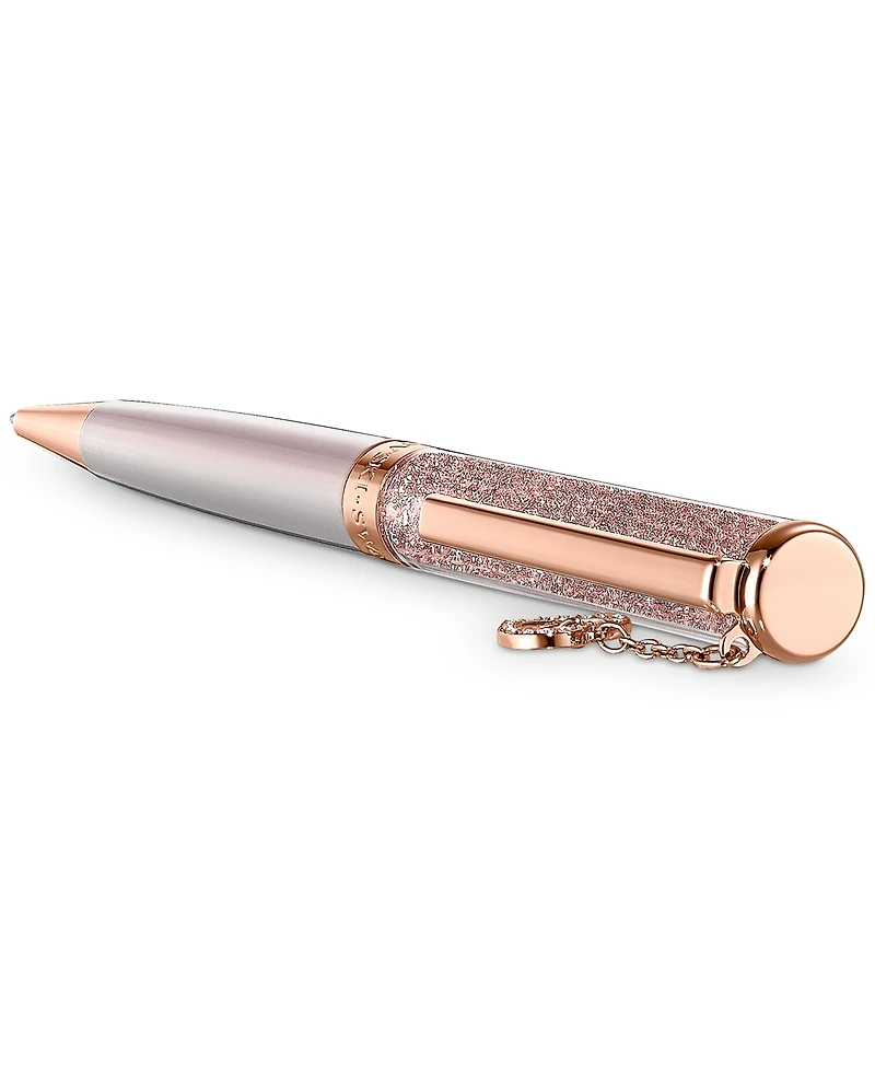 Swarovski Rose Gold-Tone Pave Heart Charm Crystalline Ballpoint Pen