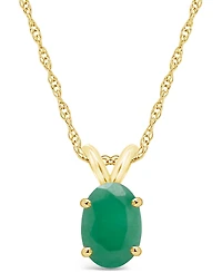 Emerald (3/4 ct. t.w.) Pendant Necklace in 14k Yellow Gold