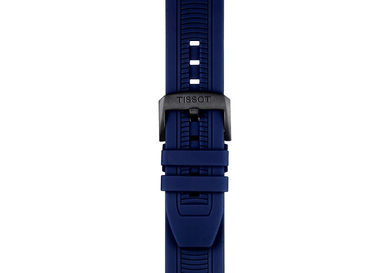 Tissot Men's Swiss Chronograph T-Sport T-Race Black Silicone Strap Watch 47.6mm