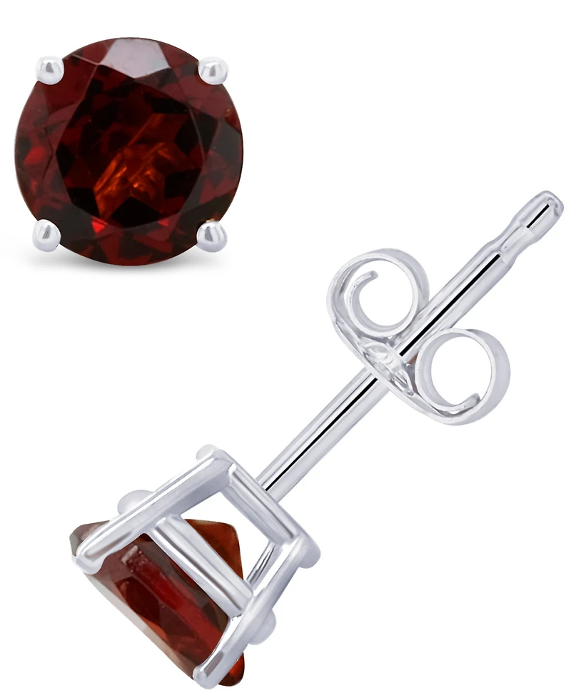 Garnet (1-1/5 ct. t.w.) Stud Earrings 14K White or Yellow Gold