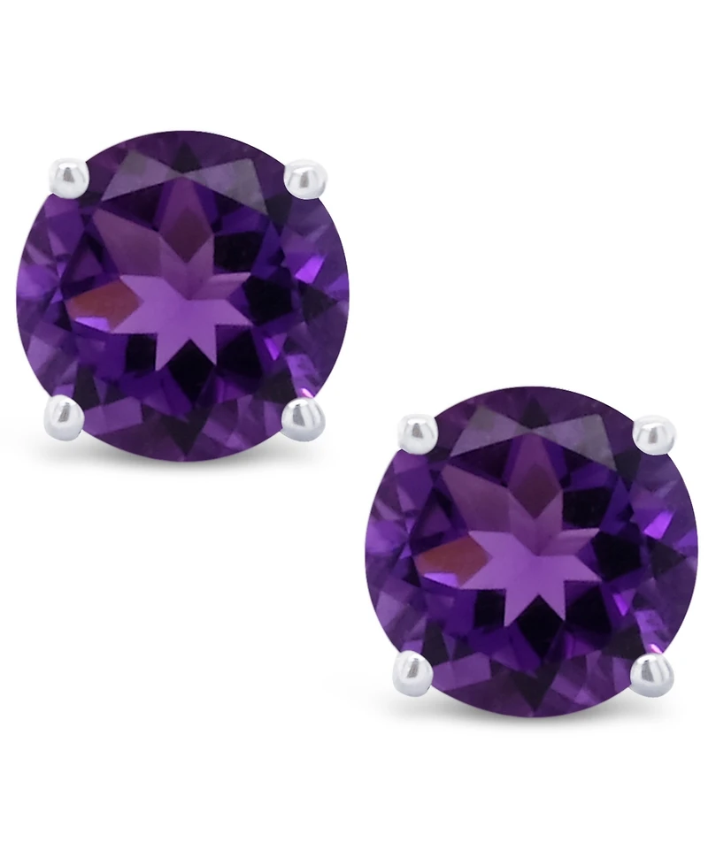 Amethyst (9/10 ct. t.w.) Stud Earrings 14K White or Yellow Gold