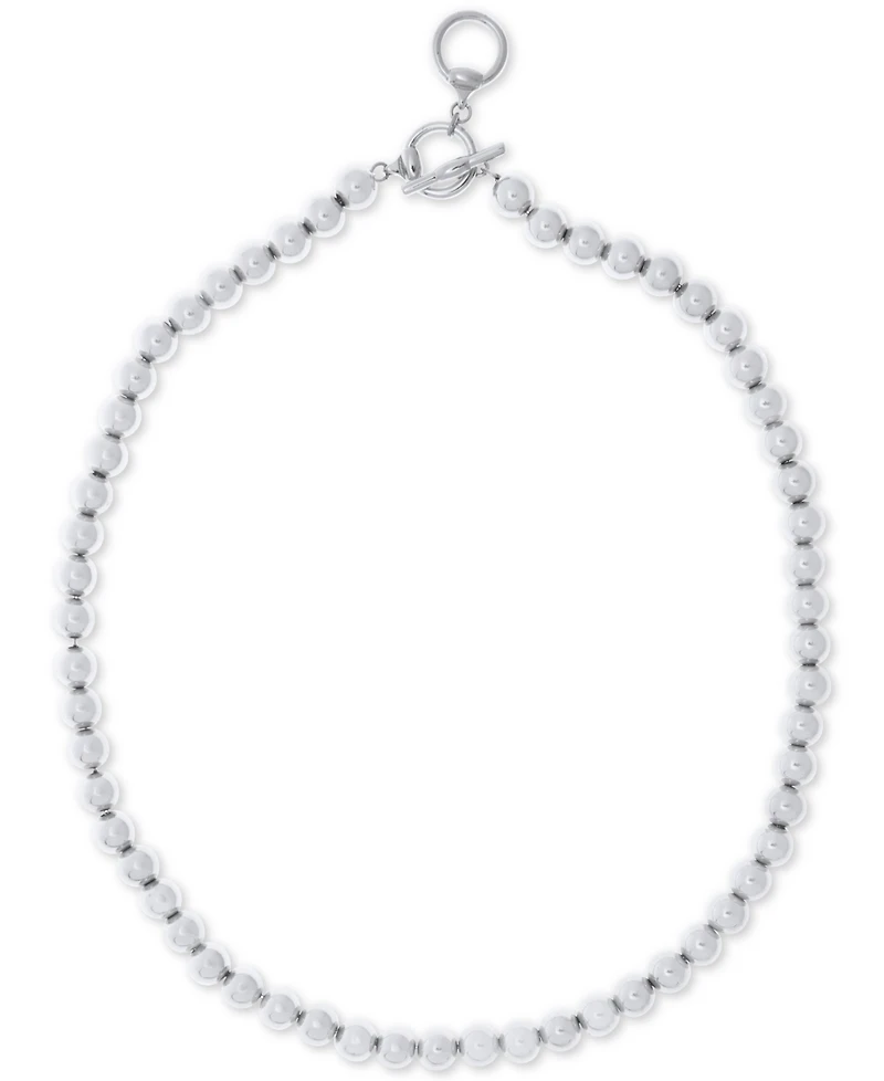 Lauren Ralph Lauren 16" Silver-Tone Metal Bead (8 mm) Necklace