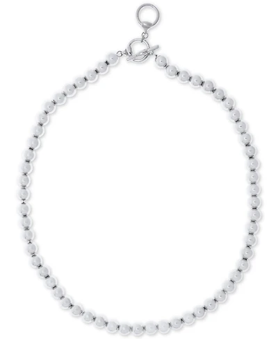 Lauren Ralph Lauren 16" Silver-Tone Metal Bead (8 mm) Necklace