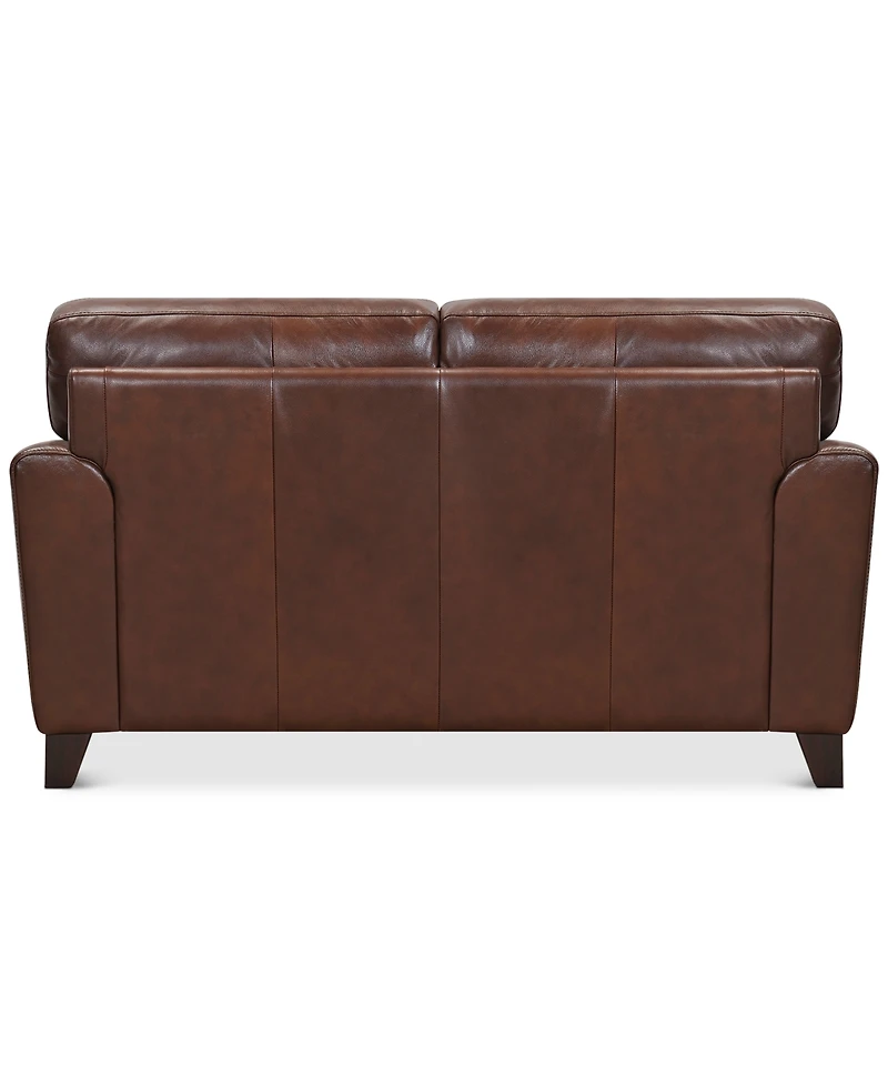 Brayna 65" Classic Leather Loveseat, Created for Macy's