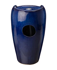 Glitzhome Cobalt Outdoor Fountain with Pump and Led Light