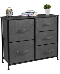 Sorbus Dresser with 5 Drawers - Storage Chest Organizer with Steel Frame, Wood Top, Handles