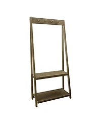 Yu Shan Essex Folding Coat Rack with 2 Shelves
