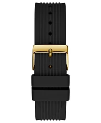 Guess Unisex Black Silicone Strap Watch 39mm