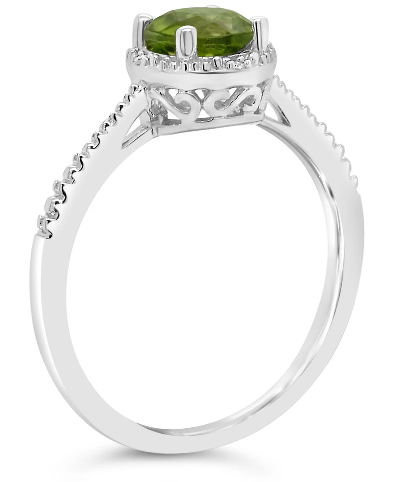 Amethyst (3/4 ct. t.w.) and Diamond Accent Ring Sterling Silver (Also Available Other Gemstones)